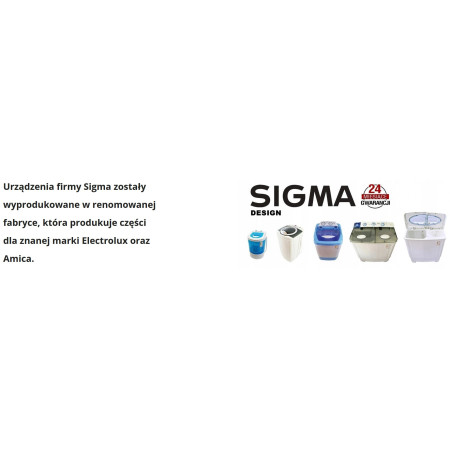Pralka wirnikowa z wirówką i pompą wody Sigma 8 kg + 5 kg, MOCNA Idealna na działkę Pralka wirnikowa z wirówką i pompą wody Sigma 8 kg + 5 kg, MOCNA Idealna na działkę