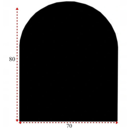 Podstawa szklana hartowana - szyba pod Piec lub Kominek 80x70 cm CZARNA Podstawa szklana hartowana - szyba pod Piec lub Kominek 80x70 cm CZARNA