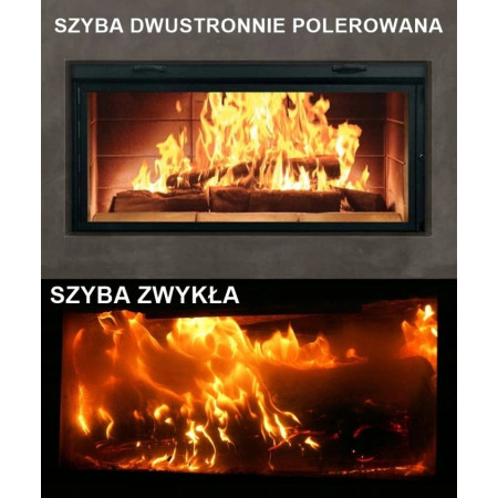 Szyba czyszcząca się do Kominka, pieca na wymiar Szyba czyszcząca się do Kominka, pieca na wymiar