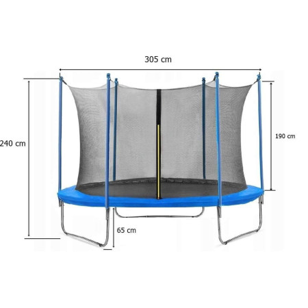 Trampolina Ogrodowa dla dzieci FT10 305 cm - SOLIDNA Trampolina Ogrodowa dla dzieci FT10 305 cm - SOLIDNA