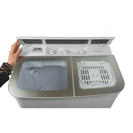 Pralka wirnikowa z wirówką Sigma 5 kg + 2 kg MOCNA 1000 obr/min, Timer, Pralko-wirówka na działkę Pralka wirnikowa z wirówką Sigma 5 kg + 2 kg MOCNA 1000 obr/min, Timer, Pralko-wirówka na działkę