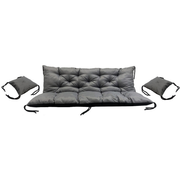 Zestaw ogrodowy 100x60x50cm + 2 poduszki wodoodporny szary