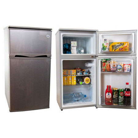 Mała lodówka z zamrażalnikiem 89L 85cm INOX Mała lodówka z zamrażalnikiem 89L 85cm INOX