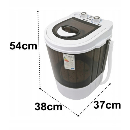 MINI Pralka - Wirówka Turystyczna | 4 kg Wsadu Prania, Mała, Wydajna