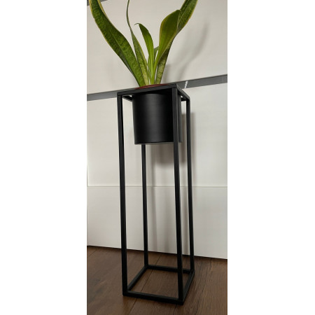Metalowy Kwietnik Skrzynka Stojak Na Kwiaty Loft Czarny Mat 50 cm Doniczka Metalowy Kwietnik Skrzynka Stojak Na Kwiaty Loft Czarny Mat 50 cm Doniczka