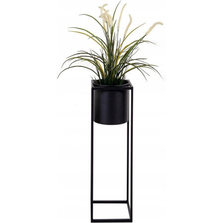 Metalowy Kwietnik Skrzynka Stojak Na Kwiaty Loft Czarny Mat 50 cm Doniczka Metalowy Kwietnik Skrzynka Stojak Na Kwiaty Loft Czarny Mat 50 cm Doniczka