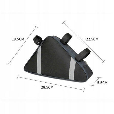 Torba na rower Sakwa rowerowa z odblaskiem 1,5 l Torba na rower Sakwa rowerowa z odblaskiem 1,5 l