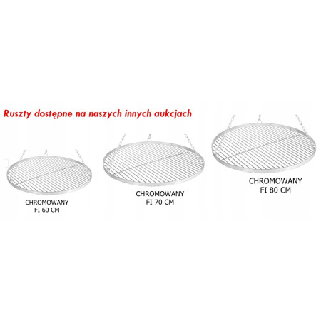 CHROMOWANY RUSZT NA TRÓJNÓG GRILLA NIERDZEWNY 80CM CHROMOWANY RUSZT NA TRÓJNÓG GRILLA NIERDZEWNY 80CM