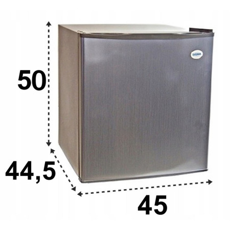Mała Lodówka SIGMA BC45 Srebrna 50cm 43L