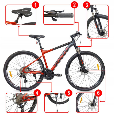 Rower górski MTB 29" Shimano 24 biegi, Hamulce tarczowe, rama 21"