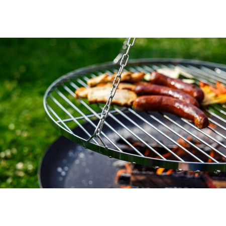 Grill ogrodowy - Żuraw na wysięgniku, Palenisko + ruszt nierdzewny + żuraw  KOMPLET