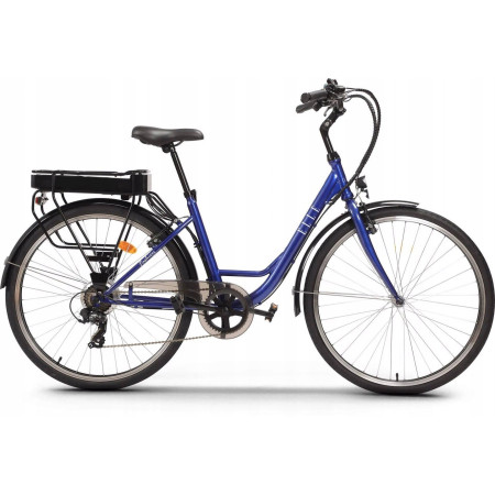 Rower elektryczny damski Elle City Lady 36V 250W do 80km koła 28" Niebieski