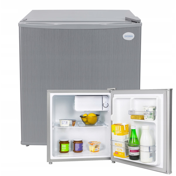 Mała Lodówka SIGMA BC45 Srebrna 50cm 43L