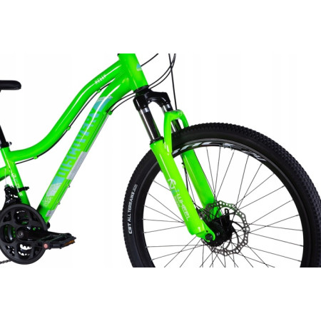 ROWER GÓRSKI MTB 24 CALI NA KOMUNIĘ AMORTYZACJA HAMULCE TARCZOWE 130-145cm ROWER GÓRSKI MTB 24 CALI NA KOMUNIĘ AMORTYZACJA HAMULCE TARCZOWE 130-145cm