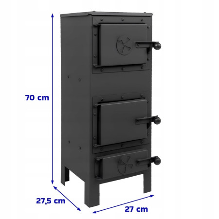 Piec Szamotowy Demeter 7 kW Typu Koza Stalowy Ekoprojekt 2022