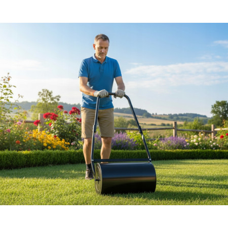 WALEC OGRODOWY DO TRAWNIKA 42 CM 60 KG UBIJAK  + RĘKAWICZKI