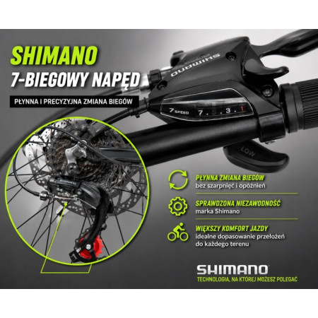 Rower górski MTB 29" Aluminiowy | Shimano | Hamulce tarczowe