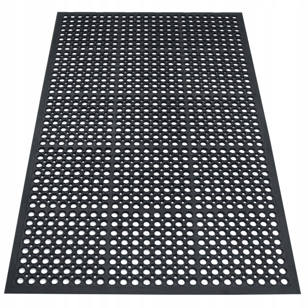 Wycieraczka Gumowa Pod Drzwi 60x90 cm Zewnętrzna z Najazdem Ażurowa Duża