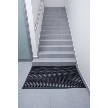 Wycieraczka Gumowa Pod Drzwi 90x150 cm Zewnętrzna z Najazdem Ażurowa Duża