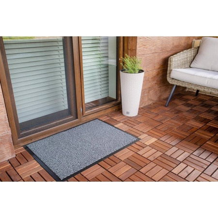 Wycieraczka pod Drzwi 60x90 cm Szara Wewnętrzna Mata Do Butów Antypoślizgowa