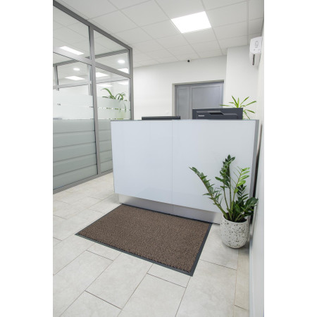 Wycieraczka pod Drzwi 60x90 cm Brąz Wewnętrzna Mata Do Butów Antypoślizgowa