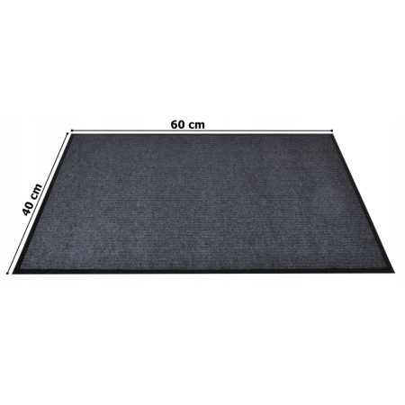 Wycieraczka pod drzwi 40 x 60 cm Antracyt Antypoślizgowa Gumowa do Butów
