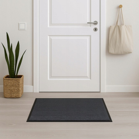 Wycieraczka pod drzwi 60 x 80 cm Antracyt Antypoślizgowa Gumowa do Butów