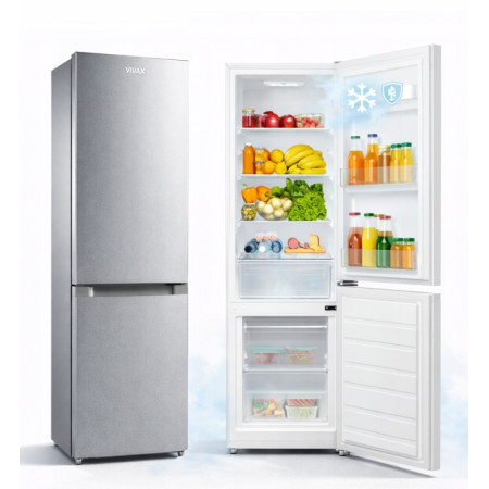 Lodówka Dwudrzwiowa 180 cm 262L Low Frost INOX 39 dB Vivax CF-259ELF S