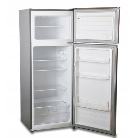 Lodówka Wolnostojąca 143 cm 204L INOX Chłodziarko Zamrażarka Vivax DD-207