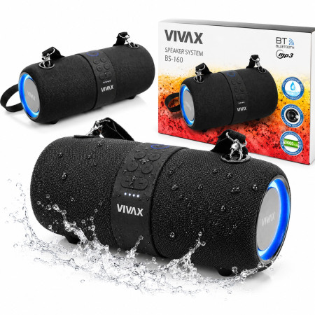 Głośnik Bluetooth 14W TWS LED IPX6 Mikrofon Radio Poręczny VIVAX BS-160