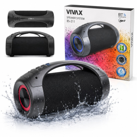 Głośnik Bluetooth 50W TWS LED IPX5 Mikrofon Radio Mocny VIVAX BS-211