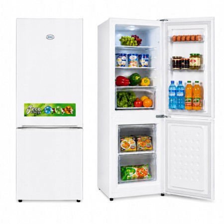 Lodówka Lodówko Zamrażarka Chłodziarka 145cm 162L Biała 41dB Low Frost